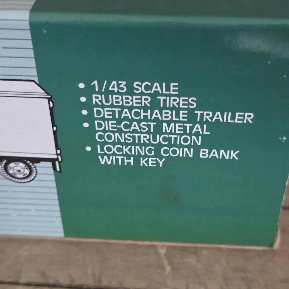 ERTL WINN DIXIE 1937 Ford Tractor Trailer Bank Green Limited #9706 1:43 1988